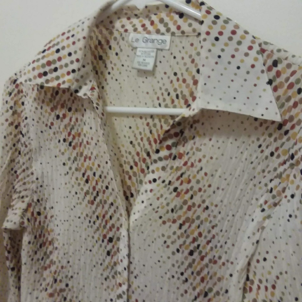 Sand Geometric Design Blouse